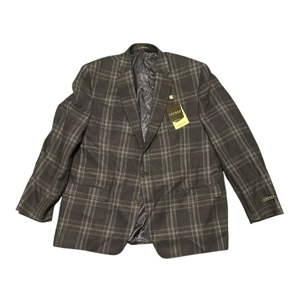 Lauren Ralph Lauren Mens UltraFlex Lexington Classic Fit Plaid Blazer Blue50L